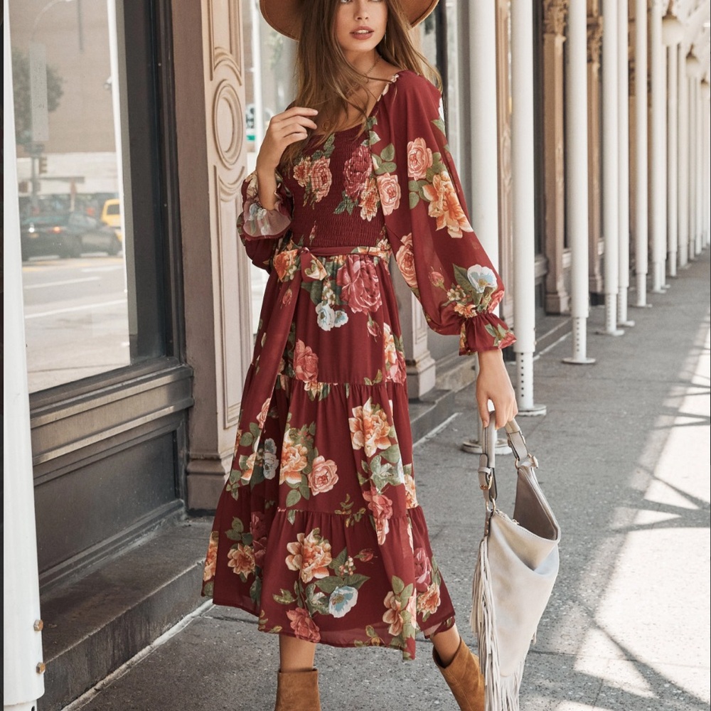 Floral Bohemian Maxi Dress